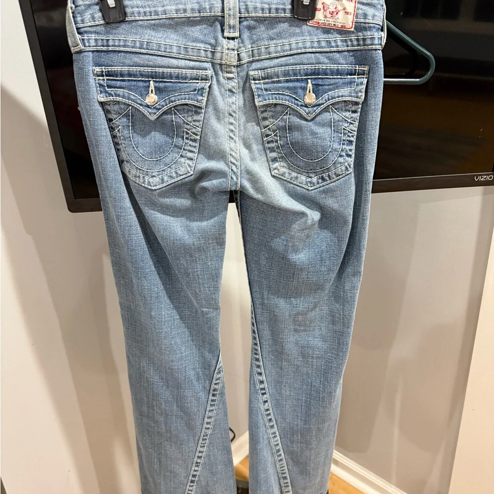 True Religion Light Blue Boot Cut Jeans - Picture 1 of 7